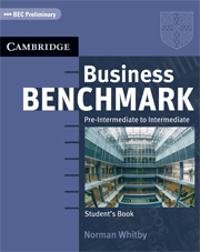 Business Benchmark Pre-Intermediate to Intermediate Student's Book with CD ROM BULATS Edition 